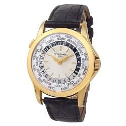 Pre-owned Patek Philippe Complications World Time Automatic Silver Dial Men's Watch 5110J-001
