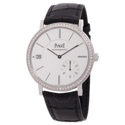Altiplano Silvered Dial 18K White Gold Diamond Automatic Men's Wach GOA39138