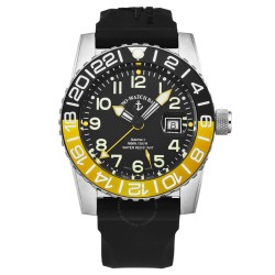 Airplane Diver World Time Automatic Black Dial Men's Watch 6349GMT-12-A1-9