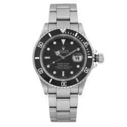 Pre-owned Rolex Submariner Automatic Chronometer Black Dial Men's Watch 16610 BKSO