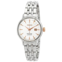 Presage Cocktail Automatic Diamond White Dial Ladies Watch SRE009J1