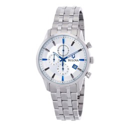 Sutton Chronograph Quartz Silver Dial Men's Watch 96B404