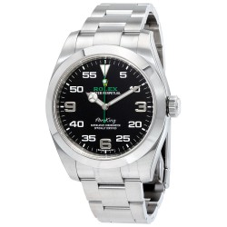 Pre-owned Rolex Air-King Black Dial Men's Watch 116900