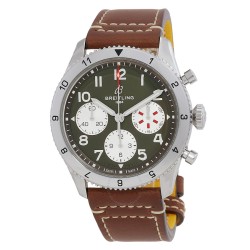 Pre-owned Breitling Chronograph Automatic Green Dial Watch A233802A1L1X1