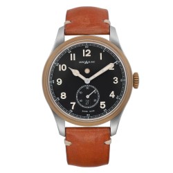 Pre-owned Montblanc Montblanc 1858 GMT Automatic Day-Night Black Dial Men's Watch MB116479