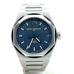 Pre-owned Girard Perregaux Laureato Blue Dial Men's Watch 81010-11-431-11A