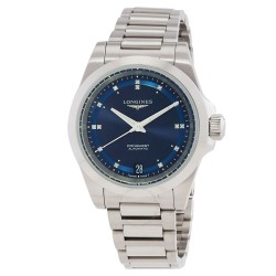 Conquest Automatic Diamond Blue Dial Unisex Watch L3.430.4.97.6