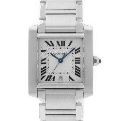 Pre-owned Cartier Tank Francaise Automatic Silver Dial Men's Watch W51002Q3