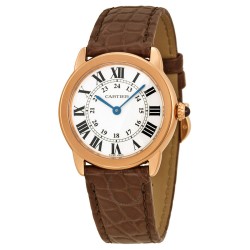 Pre-owned Cartier Ronde Solo De Cartier Silver Dial Ladies Watch W6701007