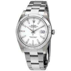 Datejust 41 White Dial Oyster Automatic Men's Watch 126334WSO
