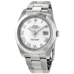 Datejust 41 White Dial Automatic Men's Oyster Watch 126300WSO