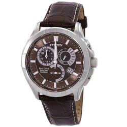 Eco-Drive Perpetual GMT Brown Dial Men's Watch BL8160-07X