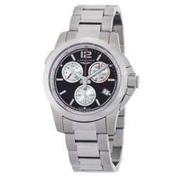 Conquest Chronograph Quartz Black Dial Men's Watch L3.701.4.56.6