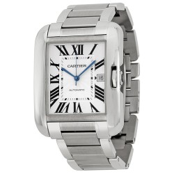 Tank Anglaise Silver Dial Stainless Steel Men's Watch W5310008