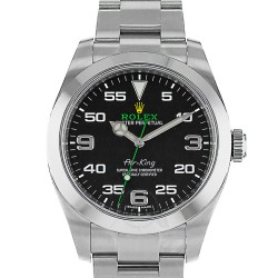 Pre-owned Rolex Air King Automatic Chronometer Black Dial Men's Watch 116900 BKAO