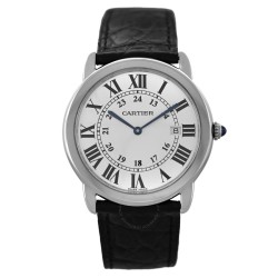 Pre-owned Cartier Ronde Solo Quartz Silver Dial Unisex Watch W6700255