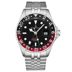 Pre-owned Revue Thommen Diver Gmt GMT Black Dial Men's Watch 17572.2236