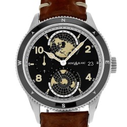 Pre-owned Montblanc 1858 Automatic Black Dial Men's Watch 117837