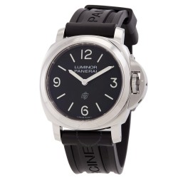 Pre-owned Pre-owned  Luminor Logo Hand Wind Black Dial Men's Watch