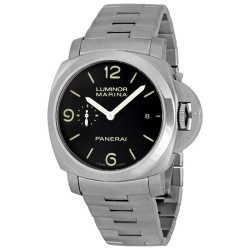Pre-owned Panerai Luminora Marina 1950 3 Days Automatic Black Dial Men's Watch PAM00328