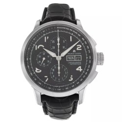 Pre-owned Maurice Lacroix Masterpiece Chronograph Automatic Black Dial Men's Watch MP6348-SS001-32E
