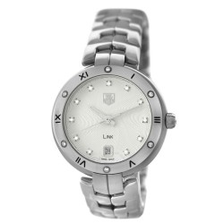 Pre-owned Tag Heuer Link Quartz Diamond White Dial Ladies Watch WAT1312.BA0956