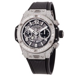 Big Bang Unico Titanium Jewellery Chronograph Automatic Diamond Grey Dial Men's Watch 441.NX.1171.RX.0904