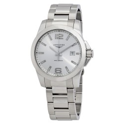 Conquest Silver Dial Stainless Steel Men's 41mm Watch L37594766