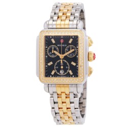 Deco Chronograph Quartz Diamond Black Dial Ladies Watch MWW06A000808