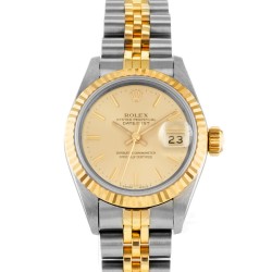 Pre-owned Rolex Datejust 26 Automatic Chronometer Champagne Dial Men's Watch 69173 CSJ