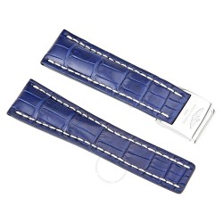 24 MM Blue Leather Strap 747P-A20D.1