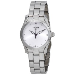 T-Wave Diamond Silver Dial Ladies Watch T112.210.11.036.00