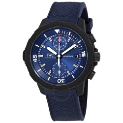 Pre-owned IWC Aquatimer Laureus Sport For Good Chronograph Blue Dial Men's Watch IW379507