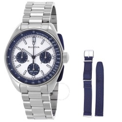 Lunar Pilot Archive Chronograph Quartz Silver Dial Men's Watch 98K112