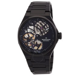 Revolution Hand Wind Black Dial Men's Watch MAN-RM-09-NM