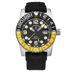 Airplane Diver World Time Automatic Black Dial Men's Watch 6349GMT-3-A1-9