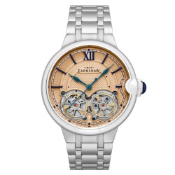Barallier Dual Open Heart Automatic Gold Dial Men's Watch ES-8266-66