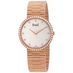 Altiplano Traditional Hand Wind Diamond Silver Dial Ladies Watch G0A37046