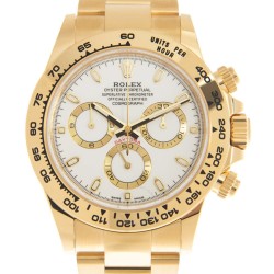 Cosmograph Daytona White Dial Men's 18K Yellow Gold Watch 116508WSO