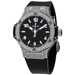 Big Bang Black Dial Black Rubber Ladies Watch 361.SX.1270.RX.1704