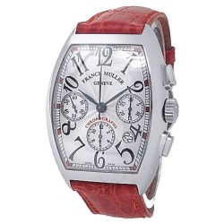Pre-owned Franck Muller Cintree Curvex Chronograph Automatic Silver Dial Men's Watch 7880 CC AT