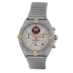 Pre-owned Breitling Sextant Mata-Rangi Expedition Perpetual Chronograph GMT Quartz Chronometer Silver Dial Unisex Watch B55047