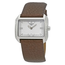 T-Wave Silver Dial Diamond Bezel Ladies Watch T023.309.16.031.01