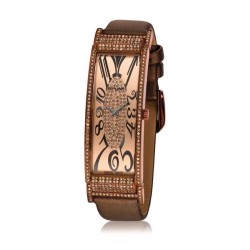 Deco Estate Quartz Diamond Gold Dial Ladies Watch LV204BRDI