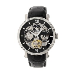 Aries Automatic Black Skeleton Dial Men's Watch HR4405