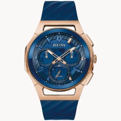 Marc Anthony CURV Chronograph Quartz Blue Dial Men's Watch 97A185