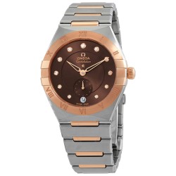 Constellation Automatic Chronometer Diamond Brown Dial Ladies Watch 131.20.34.20.63.001
