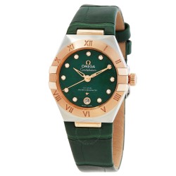 Constellation Automatic Chronometer Diamond Green Dial Ladies Watch 131.23.29.20.99.001