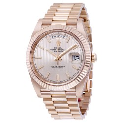 Day-Date Sundust Stripe Dial 18K Everose Gold Automatic Men's Watch 228235SNSSP