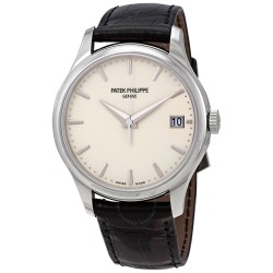 Calatrava Mechanical Ivory Dial 18kt White Gold Men's Watch 5227G-001
